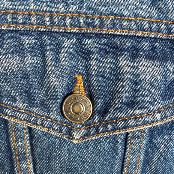 Gucci Blue Denim Jacket with Red Patch - Picture 3 of 9